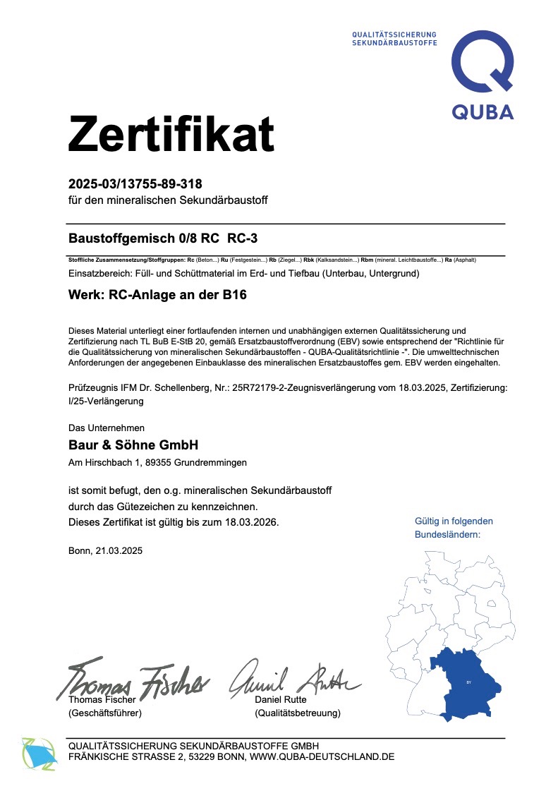Baustoffgemisch 0/8 RC RC-3